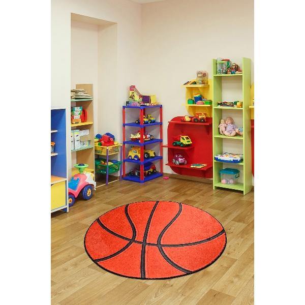 Basketball Topu Yıkanabilir Antibakteriyel Çocuk Halısı, Kaymaz Taban, Yıkanabilir Bonvagon
