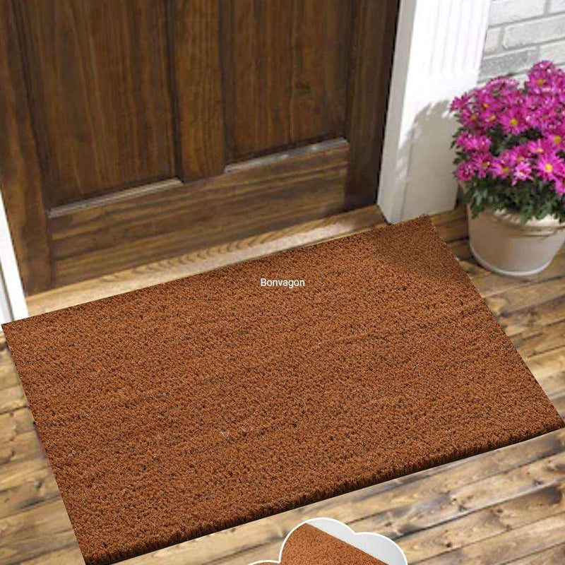 Baskısız Doğal Koko Hindistan Cevizi Kapı Önü Paspas 60x40cm