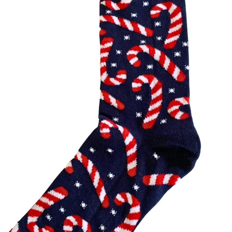 Baston Şekeri Desenli Çorap Lacivert Kırmızı Renkli 36-41 Bonvagon