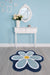 Bath Flower Mavi 90x90cm Akrilik Banyo Halısı, Kaymaz Taban, Yıkanabilir Bonvagon