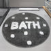 Bath Füme Çap 90cm Akrilik Banyo Halısı, Kaymaz Taban, Yıkanabilir Bonvagon