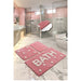 Bath Pembe 3lü Set Banyo Halısı, Kaymaz Taban, Yıkanabilir Bonvagon