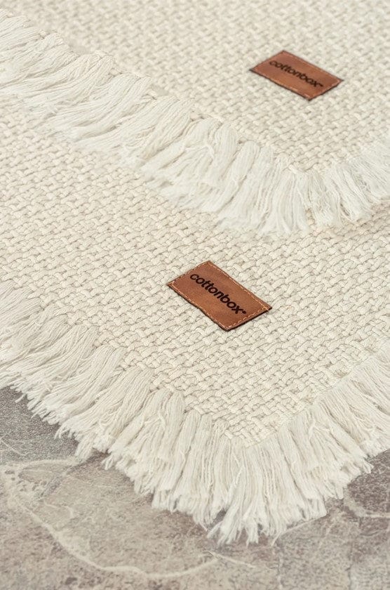 Bath Rug Set Krem 2'li 75x125 60x90 Bonvagon