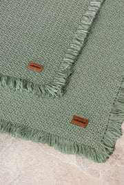Bath Rug Set Yeşil 2'li 75x125 60x90