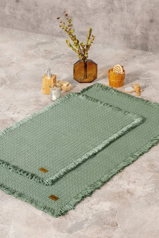 Bath Rug Set Yeşil 2'li 75x125 60x90 Bonvagon