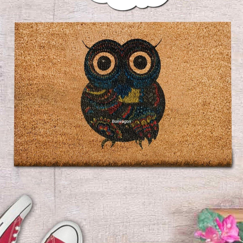 Baykuş Asio Doğal Koko Hindistan Cevizi Kapı Önü Paspas 60x40cm