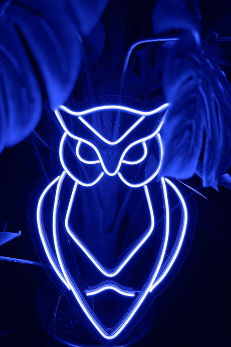 Baykuş Şeklinde Neon Led Işıklı Tablo Duvar Dekorasyon Bonvagon