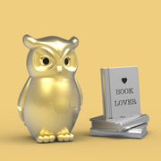 Baykuş ve Kitap Çelik Halkalı Anahtarlık  Bonvagon Metalmorphose