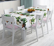 Beautiful Cactus Baskılı Dijital Leke Tutmaz Masa Örtüsü Bonvagon