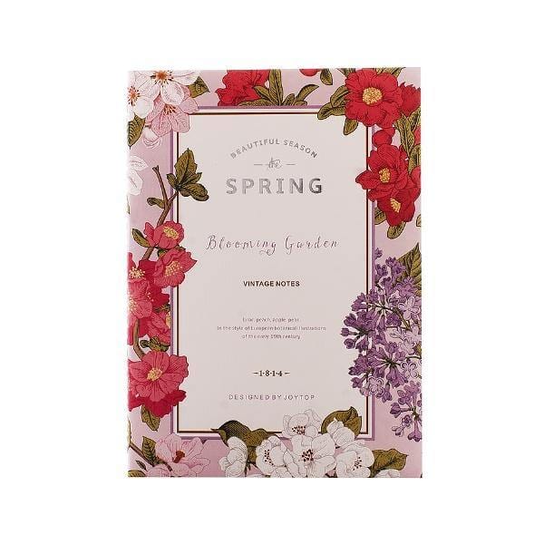 Beautiful Spring Season B5 Çizgili Defter Pembe Kırmızı Bonvagon