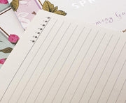 Beautiful Spring Season B5 Çizgili Defter Pembe Kırmızı Bonvagon