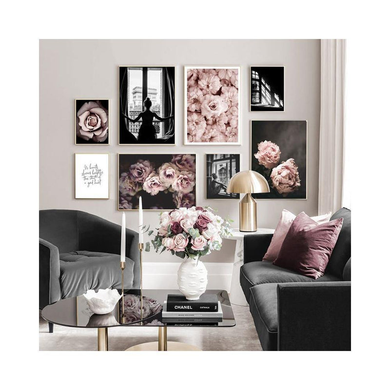 Beauty 8 Parça Çerçeve Görünümlü Ahşap Tablo Seti Bonvagon