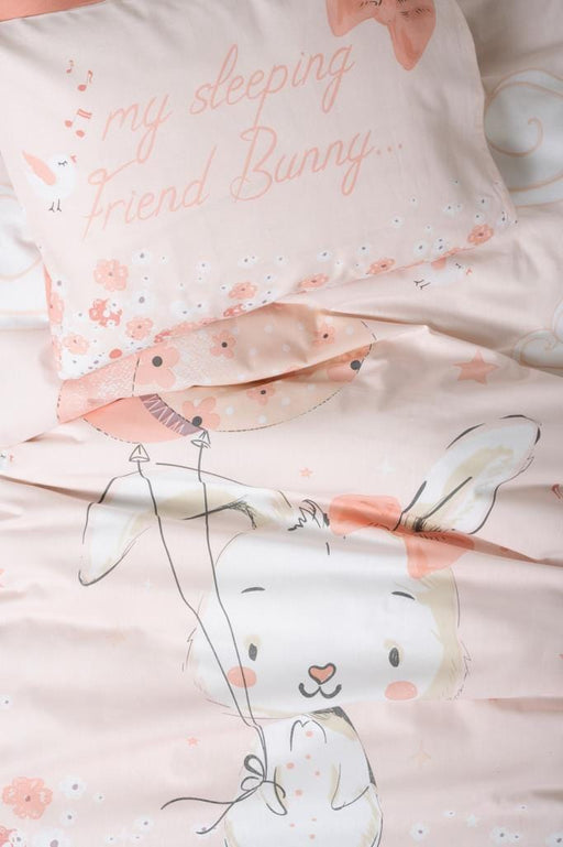 Bebek Nevresim Takımı Rapeti Somon Bonvagon