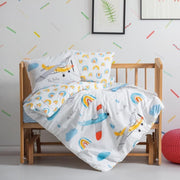 Bebek Nevresim Takımı Sky Mavi Bonvagon