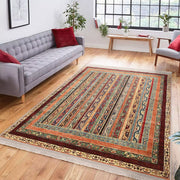 Bej Kilim Motifli Geleneksel Desenli Avangarde Etnik Motifler Salon Oturma Odası Koridor Antre Dijital Baskılı Makinede Yıkanabilir Saçaklı Halı Bonvagon