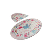 Bemol Oval 2li Set Dijital Baskılı Banyo Halısı, Kaymaz Taban, Yıkanabilir Bonvagon