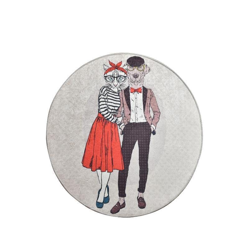 Best Couple Dijital Baskılı Halı, Kaymaz Taban, Yıkanabilir Bonvagon