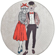 Best Couple Dijital Baskılı Halı, Kaymaz Taban, Yıkanabilir Bonvagon