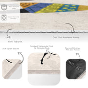 Beyaz Afrika Kadın Motifli Etnik Desenli Etnik Motifler Klasik Dış Mekan Outdoor Balkon Dijital Baskılı Makinede Yıkanabilir Saçaklı Halı Bonvagon