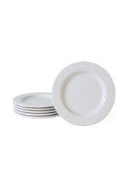 Beyaz Assos Pasta Tabağı 22 Cm - Seti 6 Tabak
