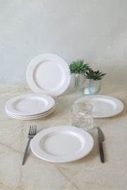 Beyaz Assos Pasta Tabağı 22 Cm - Seti 6 Tabak