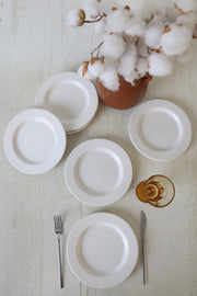 Beyaz Assos Pasta Tabağı 22 Cm - Seti 6 Tabak