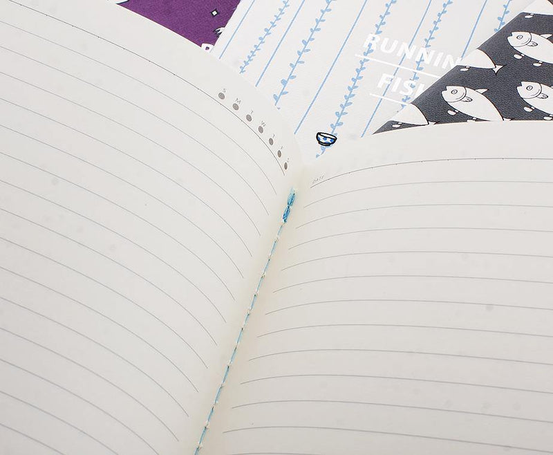 Beyaz Balıklı A5 Defter Bonvagon