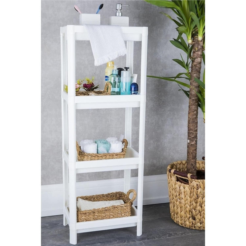 Beyaz Dört Raflı Düzenleyici Bonvagon