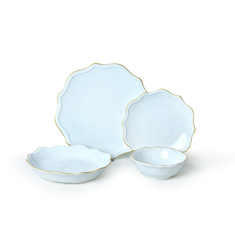 Beyaz Gold Fileli Romeo Yemek Takımı 24 Parça 6 Kişilik Bonvagon