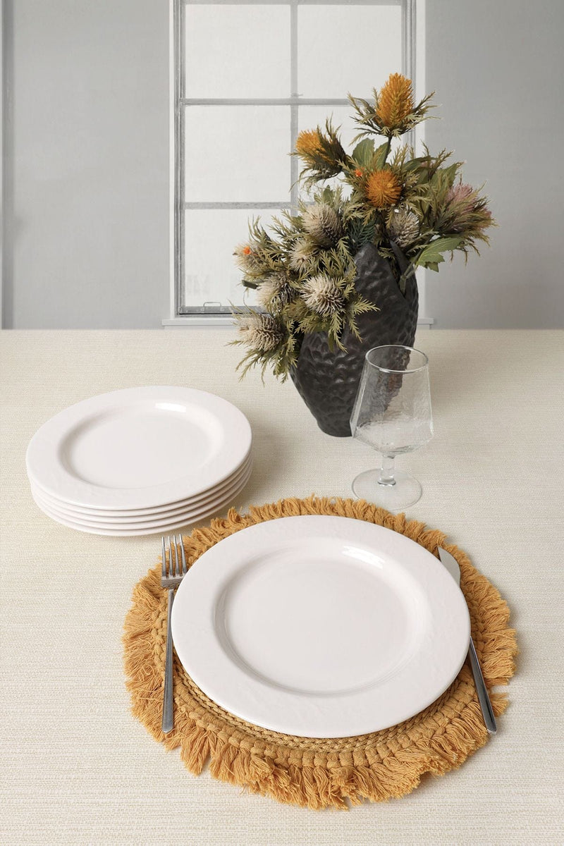 Beyaz İyonya Servis Tabağı 26 Cm 6 Adet 006 Bonvagon