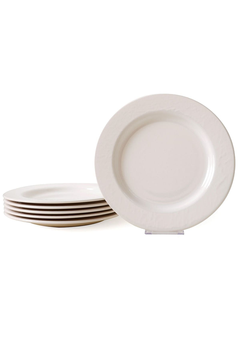 Beyaz İyonya Servis Tabağı 26 Cm 6 Adet 006 Bonvagon