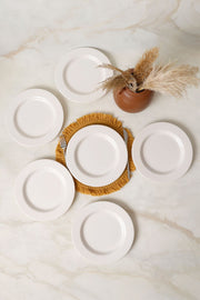 Beyaz İyonya Servis Tabağı 26 Cm 6 Adet 006 Bonvagon