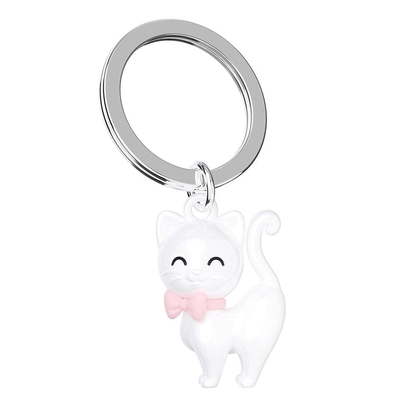 Beyaz Kedi Anahtarlık Bonvagon