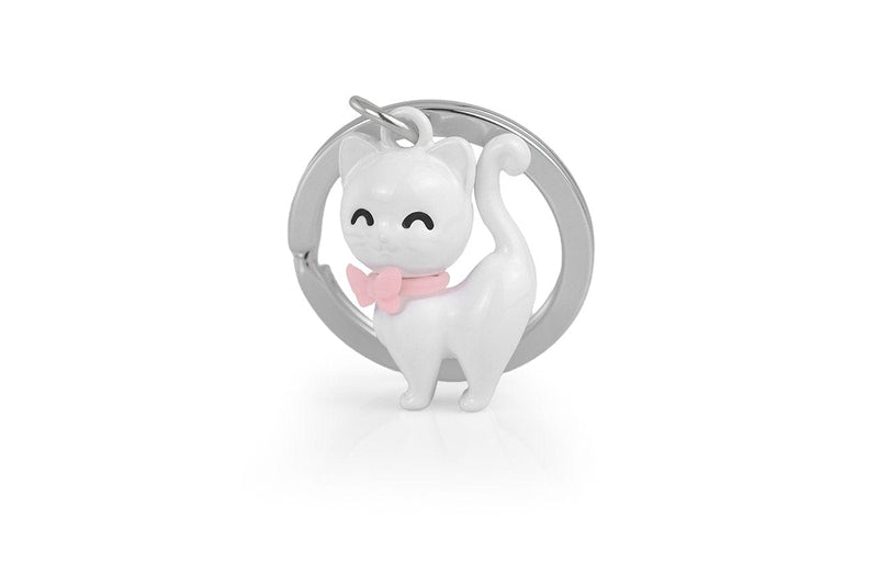 Beyaz Kedi Anahtarlık Bonvagon