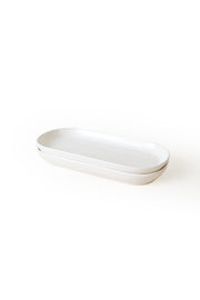 Beyaz Noyan Kayık Tabak 28 Cm 2 Adet