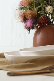 Beyaz Noyan Kayık Tabak 28 Cm 2 Adet