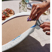 Beyaz Zemin Üzerinde Renkli Deniz Kabuğu Desenli 2li Yuvarlak Amerikan Servisi - Supla Bonvagon