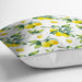 Beyaz Zeminde Limon Desenli 3D Dekoratif Yastık Kırlent Kılıfı 43x43cm Bonvagon