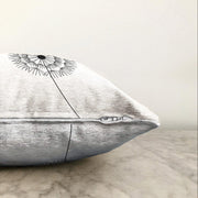 Beyaz Zeminde Onedraw Çizimli Çiçek Dijital Baskılı Modern Raşel Kadife Yastık Kırlent Kılıfı Bonvagon