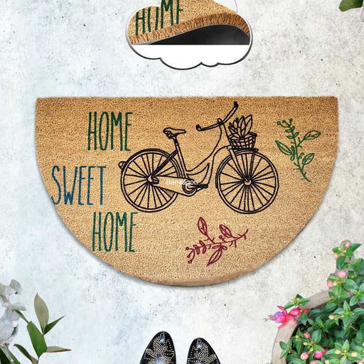 Bicycle Home 45x75cm Doğal Koko Hindistan Cevizi Kapı Önü Paspas Wiekan Bonvagon