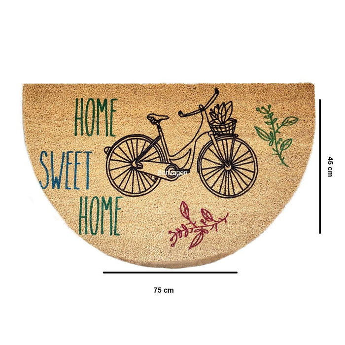 Bicycle Home 45x75cm Doğal Koko Hindistan Cevizi Kapı Önü Paspas Wiekan Bonvagon
