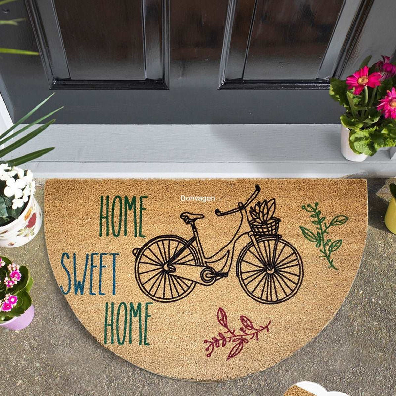 Bicycle Home 45x75cm Doğal Koko Hindistan Cevizi Kapı Önü Paspas Wiekan Bonvagon