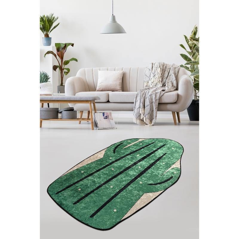 Bıg Cactus 100x160cm Dijital Baskılı Halı, Kaymaz Taban, Yıkanabilir Bonvagon
