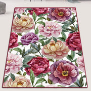 Big Flowers Dijital Baskılı Halı, Kaymaz Taban, Yıkanabilir Bonvagon