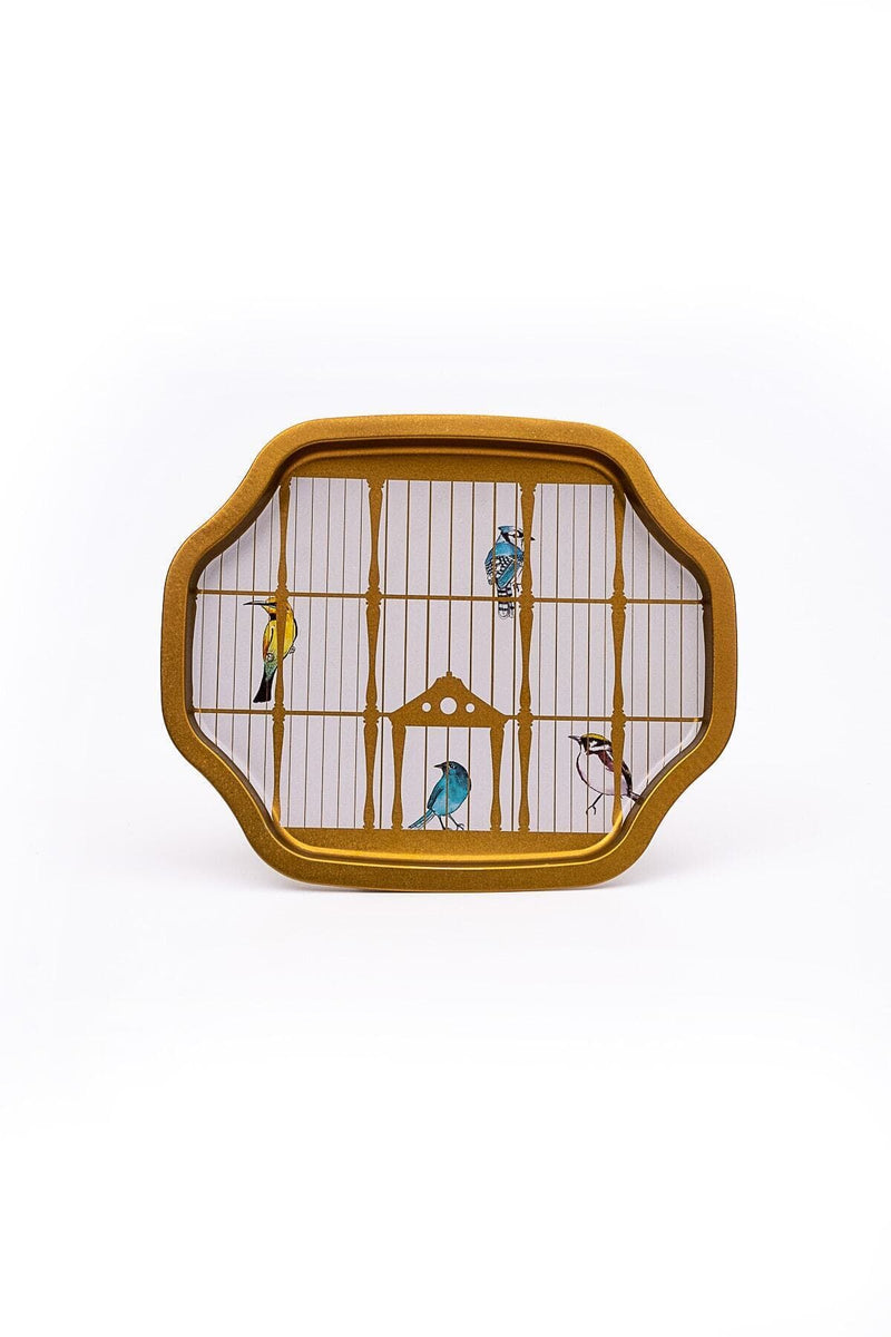Bird Cage Büyük Sekizgen Tepsi 31x43cm