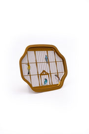Bird Cage Büyük Sekizgen Tepsi 31x43cm