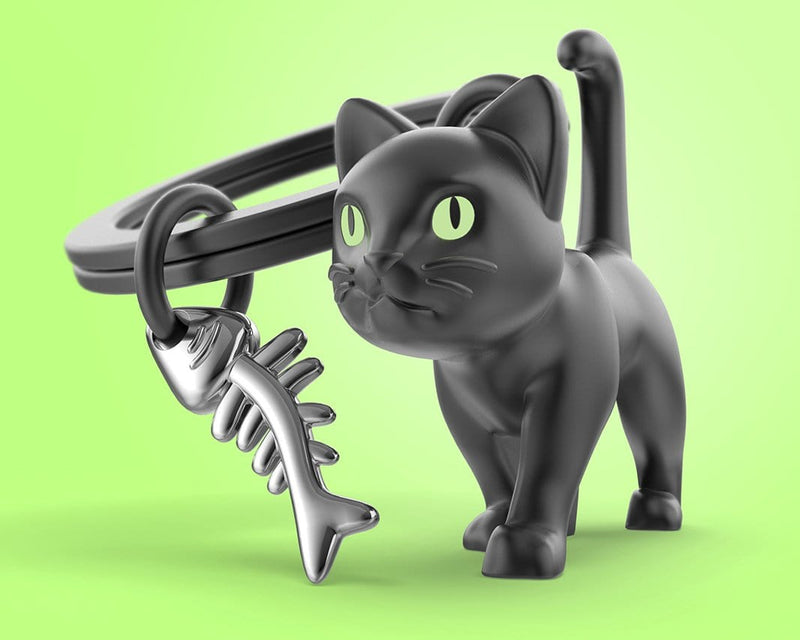 Black Cat Anahtarlık