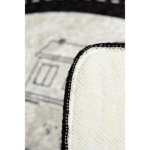 Black City Yıkanabilir Antibakteriyel Çocuk Halısı, Kaymaz Taban, Yıkanabilir Bonvagon