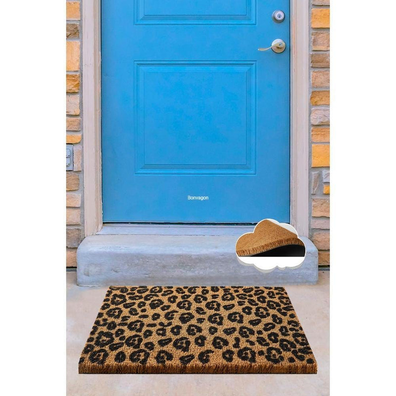 Black Leopar Doğal Koko Hindistan Cevizi Kapı Önü Paspas 60x40cm