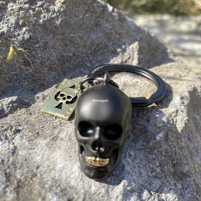 Black Skull (Kuru Kafa ) Çelik Halkalı Anahtarlık